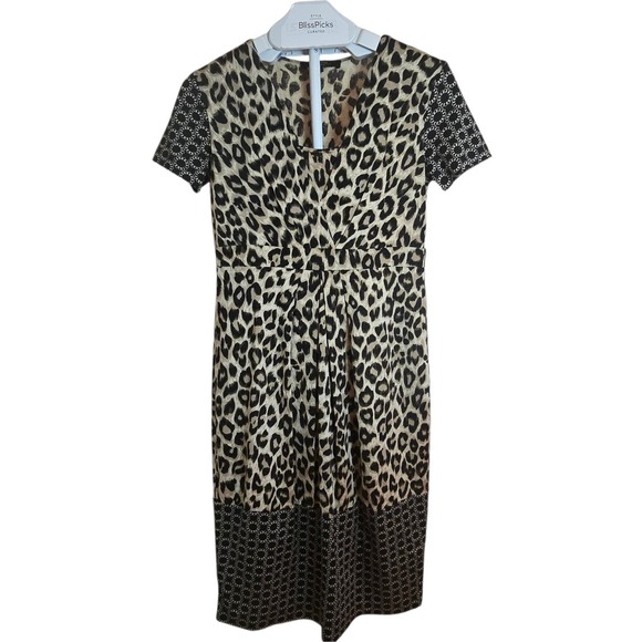 Weekend Max Mara Dresses & Skirts - Weekend Max Mara Leopard Silk Cotton Midi Dress Women Long Sleeve Daywear